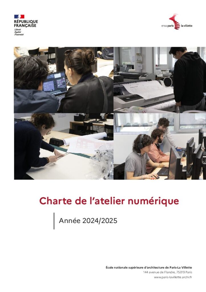 Première page de la ressource PDF Atelier numérique : Charte, 2024-2025