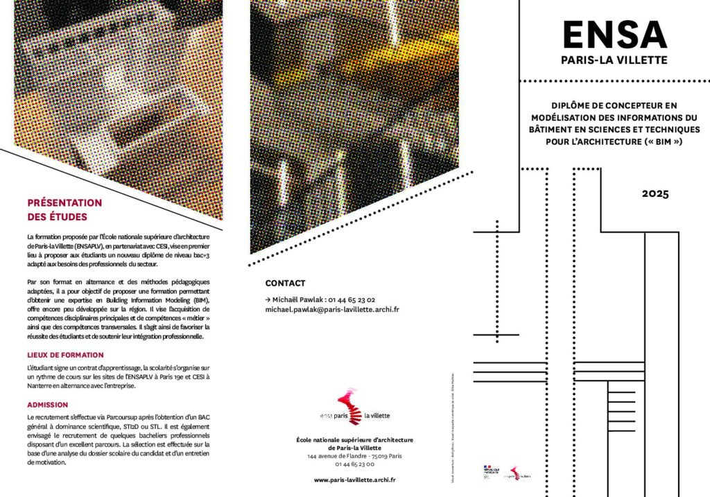 Première page de la ressource PDF Plaquette de présentation du diplôme BIM, 2025-2026