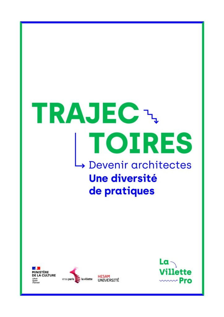 Première page de la ressource PDF Catalogue d'exposition : « Trajectoires. Devenir architectes : Une diversité de pratiques » - 2024