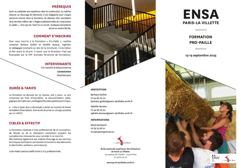 Première page de la ressource PDF Pro-Paille Plaquette de présentation, 2025