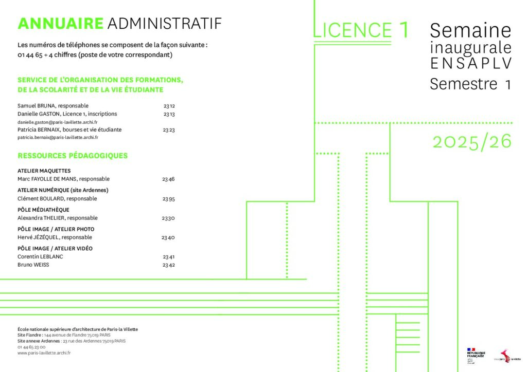 Première page de la ressource PDF Plaquette - Semaine inaugurale L1, 2025-2026