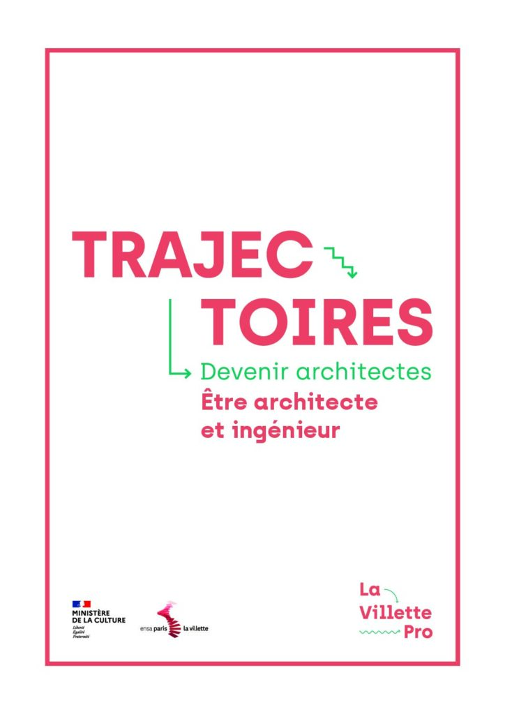 Première page de la ressource PDF Livret d'exposition : « Trajectoires. Devenir architectes - Être architecte et ingénieur.e » - 2026